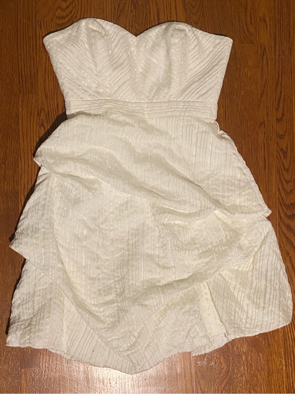 Strapless White Cocktail Dress